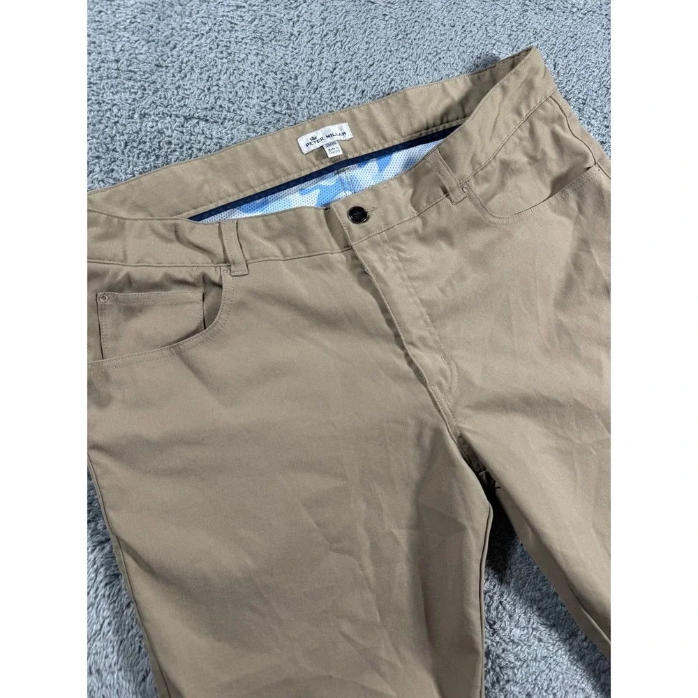 Peter Millar EB66 Performance Golf Chino Pants 5 Pockets Stretch Size 38x30‎